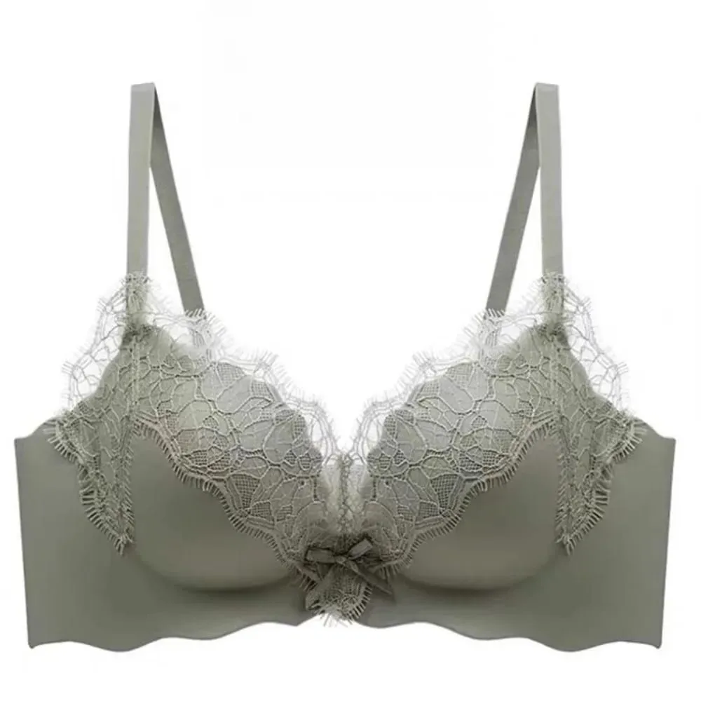New Pure Desire Lace Lingerie Set Women Thick Padded Push Up Bra Small Bust Lift A to C Cup Underwear Intimates Daily Wear 32-38 — image 4