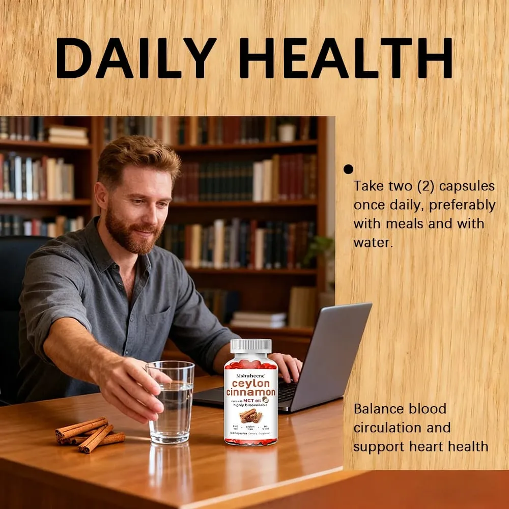 Organic Ceylon Cinnamon Capsules 600mg High Potency Supports Antioxidant Immune Energy Heart Joint Bone & Digestive Health