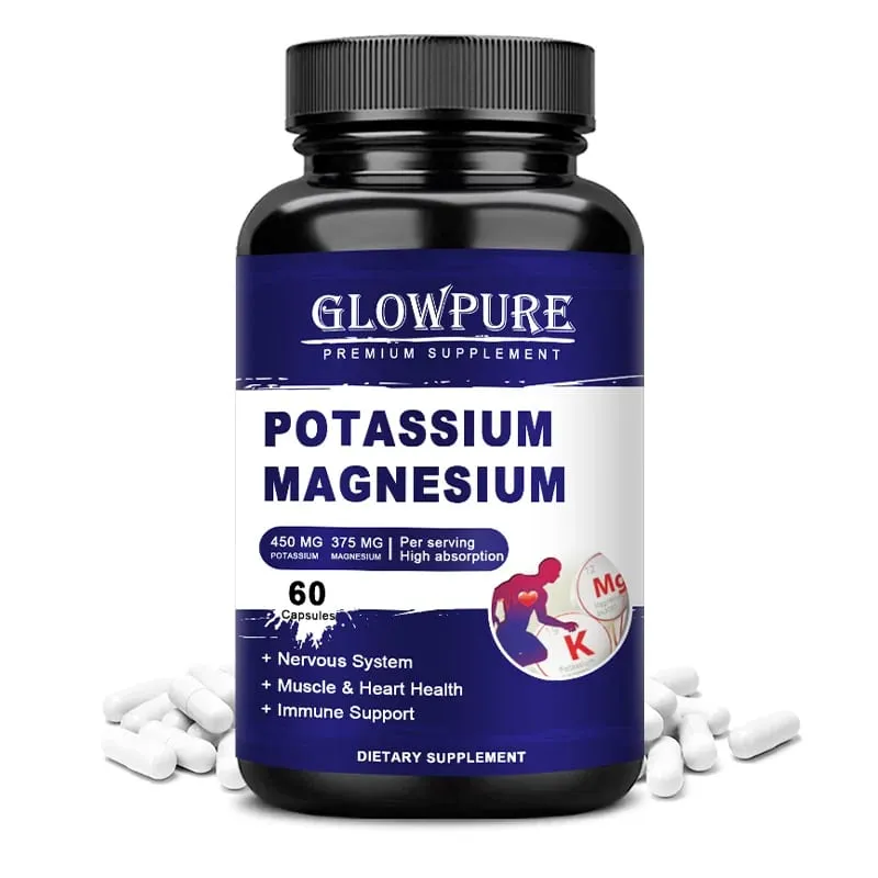 Potassium Magnesium Capsule for Muscle Bone Nervous Heart Health Relieve fatigue and headaches Improve Immune System