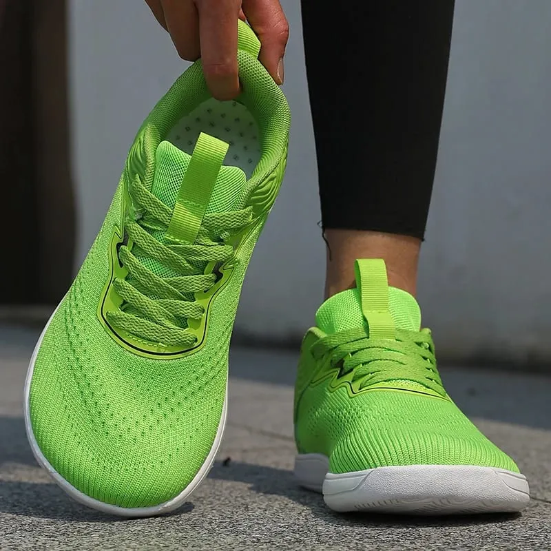 Wide Toe Green Apple Unisex Jogging Shoes Men Casual Sneakers Mesh Breathable Anti Slip Street Walking Loafers Daily Wear