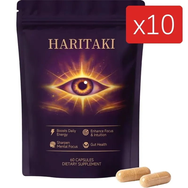 Haritaki Fruit Powder Capsules 500mg Digestive Balance and Gut Health Support Daily Wellness Formula 60 Capsules