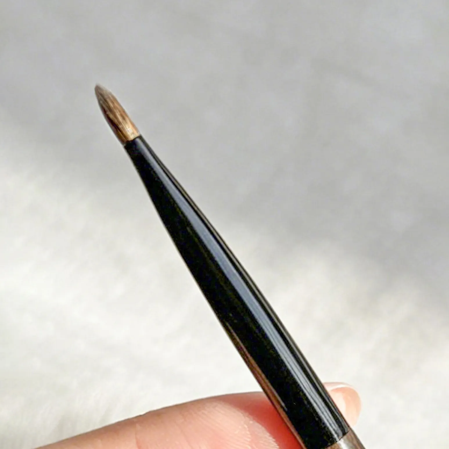 RL113 Professional Handmade Make Up Brush Flat Angled Eyeliner Brush Soft Weasel Lynx Hair Ebony Wood Handle Makeup Brushes