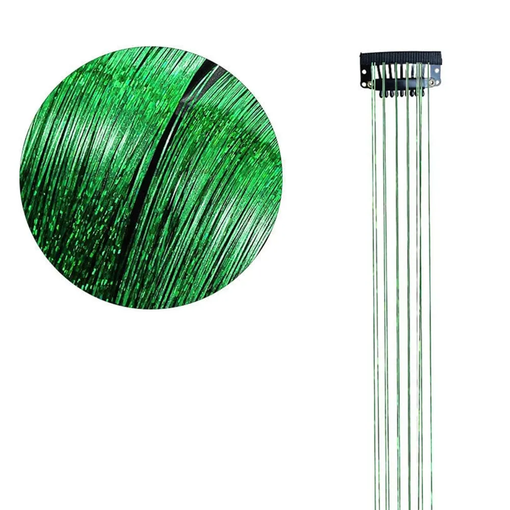 1/6Pcs Colorful Long Straight Hair Pieces Synthetic Clip-in Hair Extensions Synthetic High Temperature Fiber Wig for Daily Use