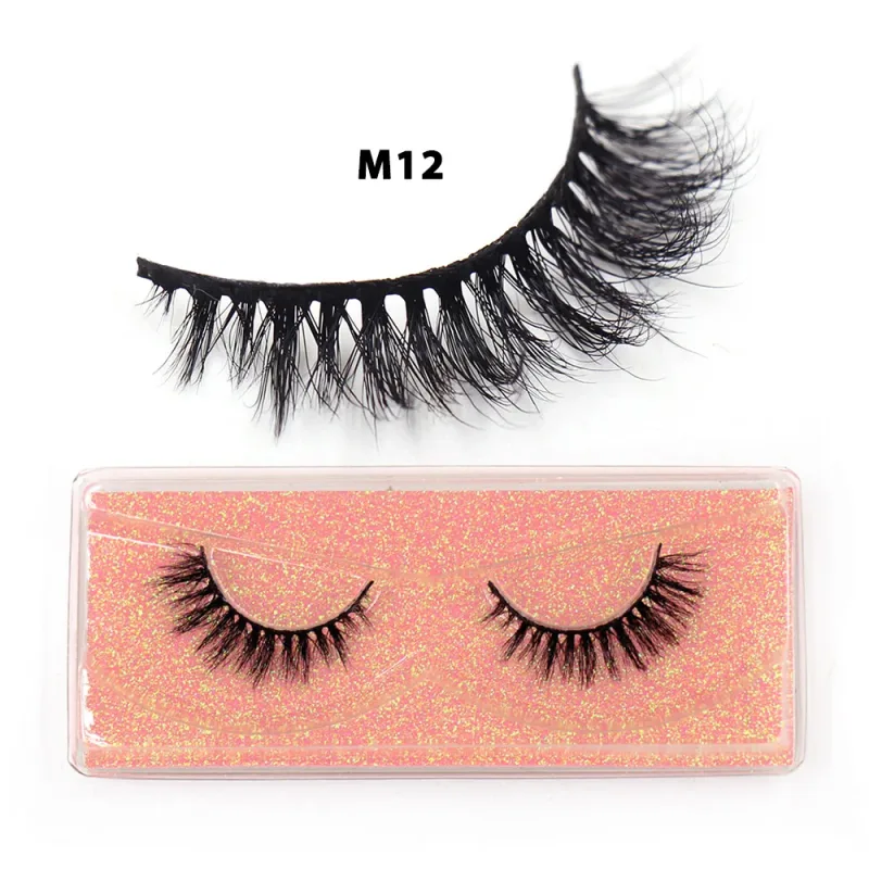 Short Natural 3D Mink Lashes Fluffy Wispy Fake Eyelashes Crisscross False Lashes Eyelash Extension Makeup