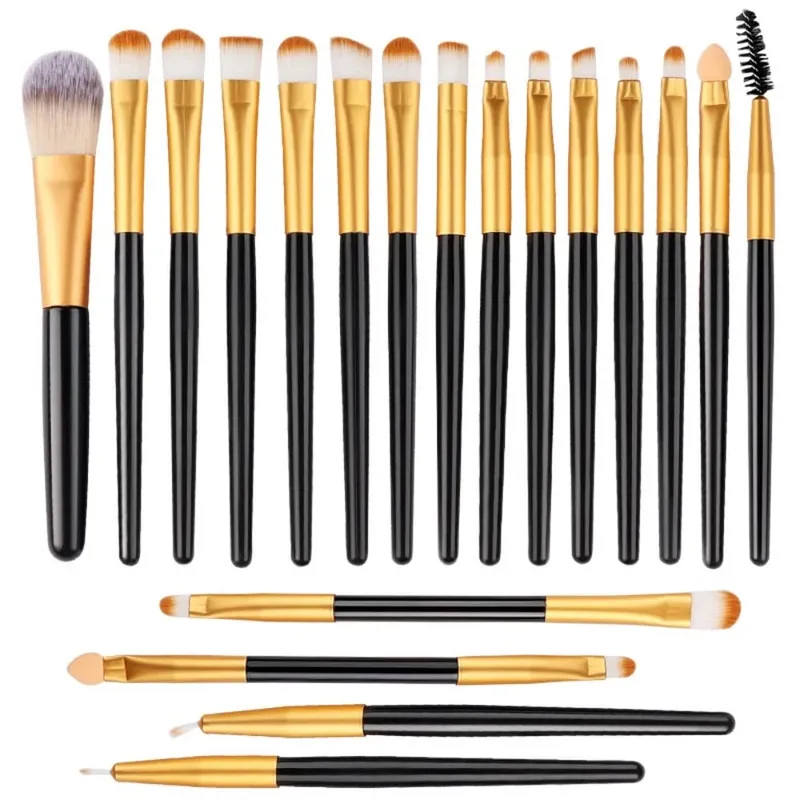 20PCS Detail Makeup Brushes Kit Soft Bristles Concealer Eyeliner Brush Eyeshadow Shader Brush Facial Cosmetic Beauty Tools