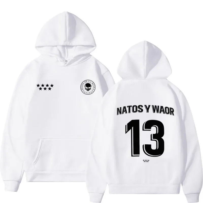 Rapper NATOS WAOR 13 Sweatshirts Men Women Fashion Hip-hop Pullover Autumn Winter Loose Casual Gothic Punk Tracksuit Streetwear