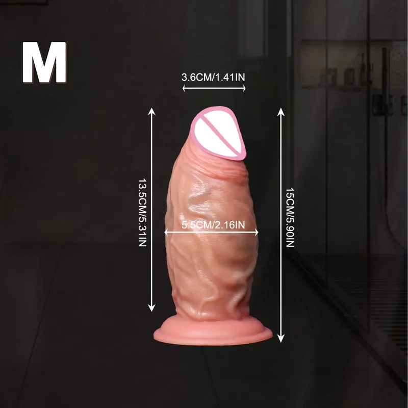 5 Sizes Realistic Anal Dildo Soft Huge Penis Suction Cup Anal Sex Toys For Woman Vagina Adult Masturbator Cock Big Dick Buttplug