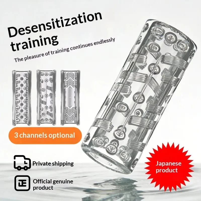 Transparent Waterproof Silicone Pocket Pussy Male Masturbator Cup Penis Trainer Massage Exercise Sex Toy for Men