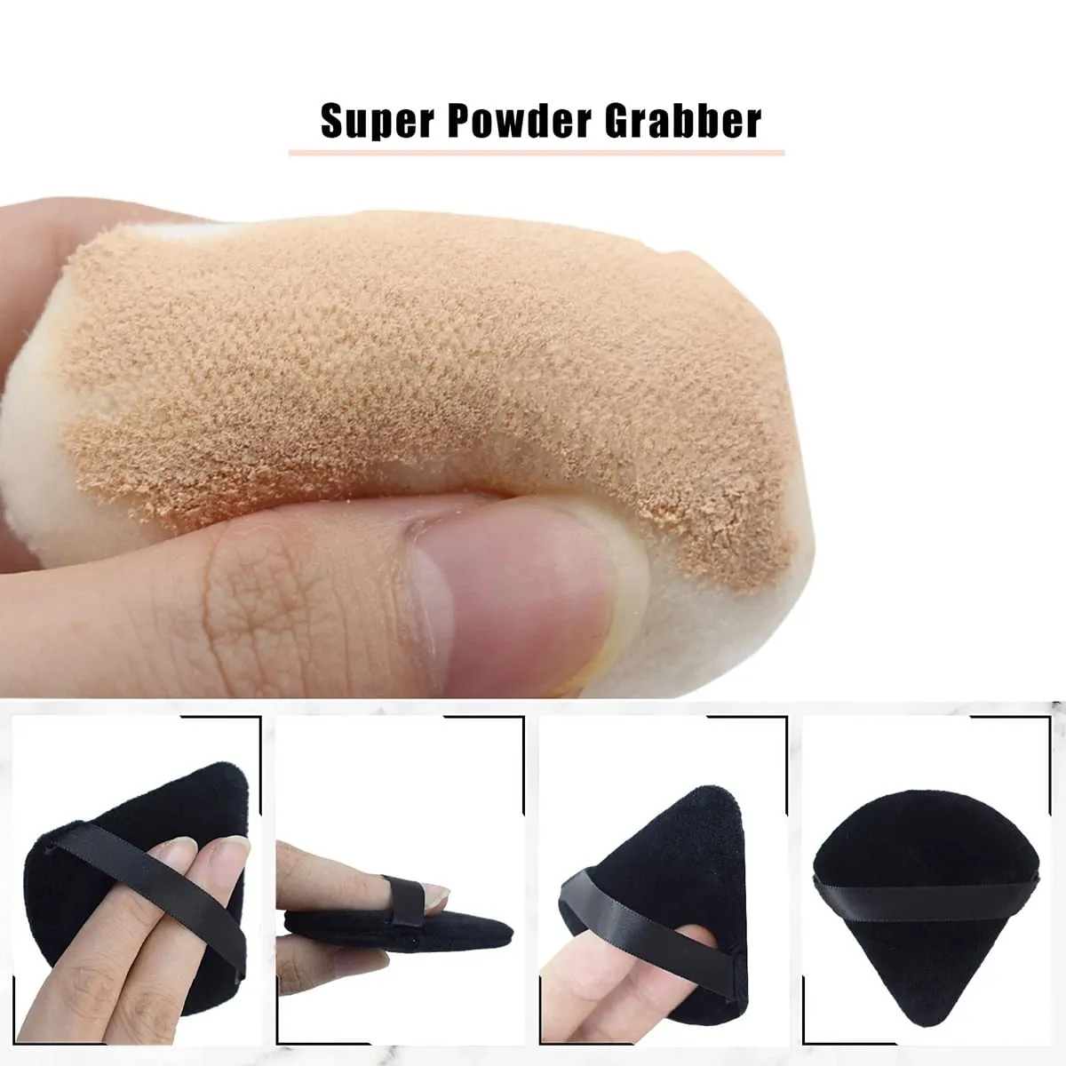 Wholesale Makeup Brushes 7Pcs Triangel Makeup Powder Puff Soft Velvet Cosmetic Sponges For Contouring Eye Corners Air Cushion
