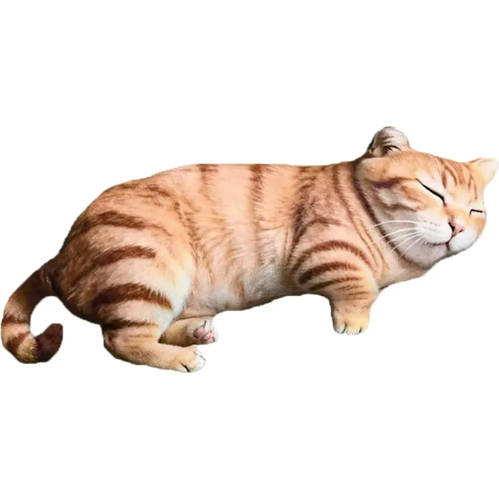 Plush Material Animal Body Pillow PP Cotton Filled 40cm Size Poultry Throw Pillows Soft Texture Cat Pattern
