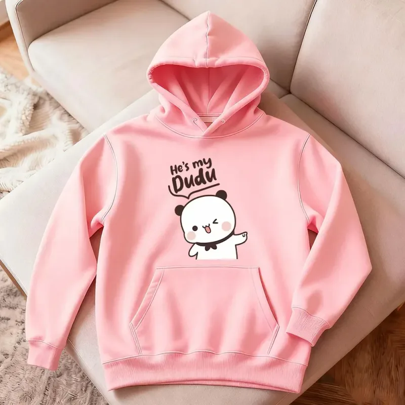 Bubu Dudu Bear Couple Hoodies Matching His and Hers Outfit Casual Cute Couple Outfits Fall Winter Men Women Daily Life Apparel