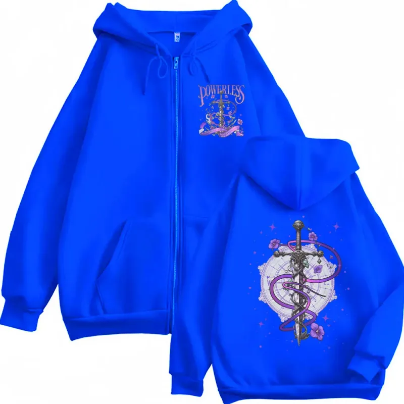Powerless Kai Azer Book Cover Zipper Sweatshirts Gift for Men Women's Fashion Aesthetic Zip Up Hoodies High Quality Coats Jacket