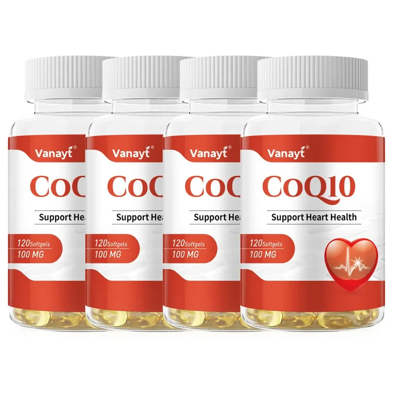 120pcs Coenzyme Q10 100mg Capsules Support Heart Cardiovascular Health Boost Energy Antioxidant Supplement