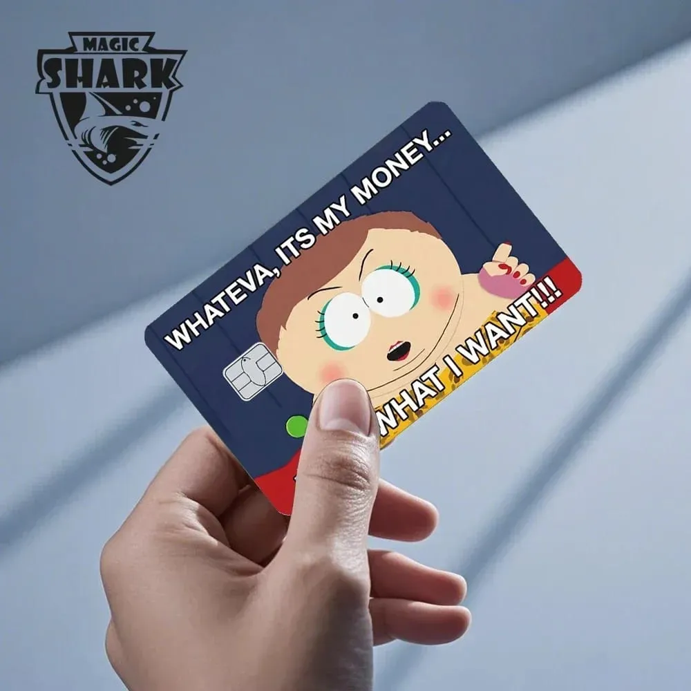Magic Shark Meme Poke Dog Matte PVC Shockproof Sticker Film Skin Cover for Debit Credit Bank Card No Fade