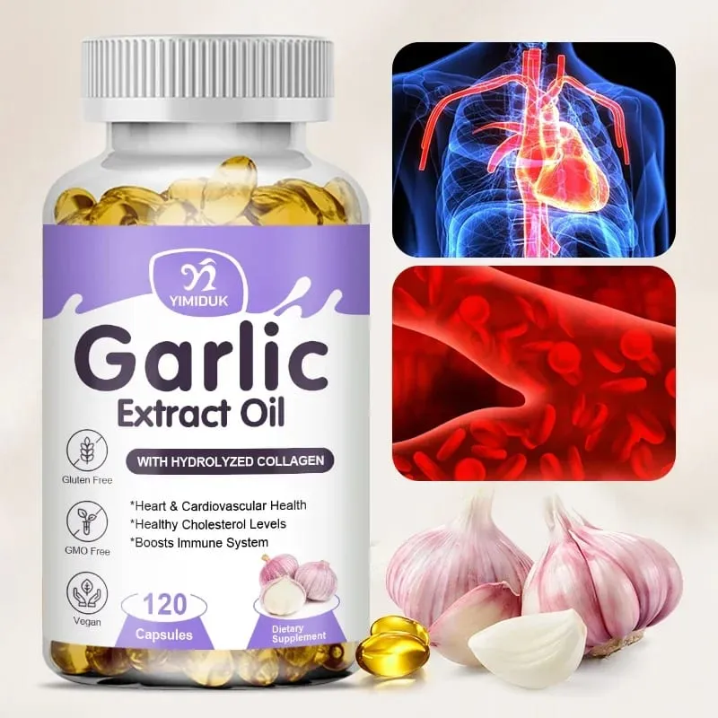 Kupte 1 Získejte 1 zdarma! Doplněk čistého česnekového extraktu pro zdraví srdce, cholesterol a krevní tlak na posílení imunitního systému