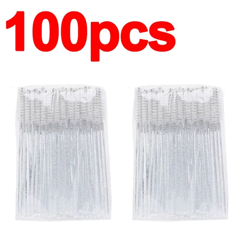 New 50/100pcs Microbrush for Eyelashes Brush Crystal Spoolie Brushes Eyebrow Comb Makeup Beauty Tool for Eyelashes HZS24