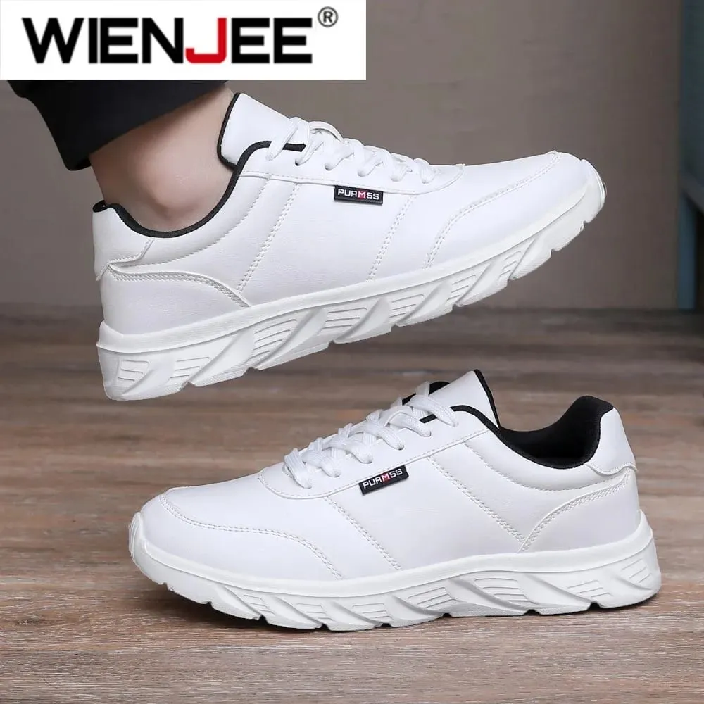 2025 Men Shoes Spring Autumn Waterproof Walking Sneakers Leisure Male Leather Sports Shoes Non-Slip Footwear