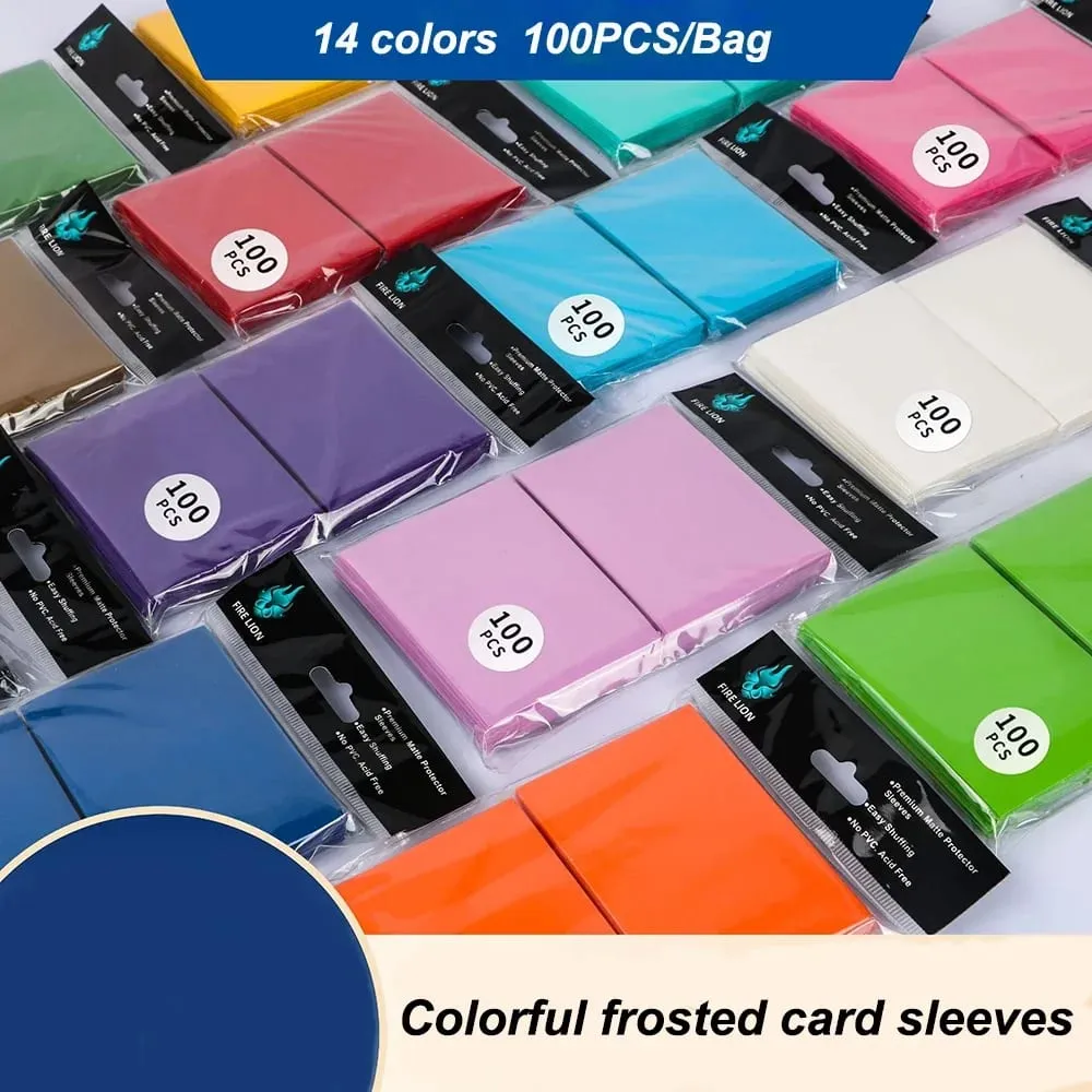 66x91mm 100PCS/sada pevná matná pouzdra na sběratelské karty Standardní velikost chrániče karet pro PTCG/TCG/MTG