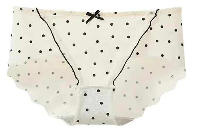 Ensemble Soutien-Gorge French Coquette à Pois Sans Armature Effet Push Up Pour Petite Poitrine Forme Pêche Confortable et Sexy