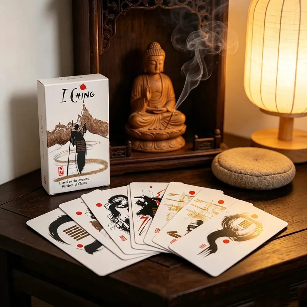 I Ching Tarot Cards Wisdom Of China A 64 Oracle with Ink Painting Art English Visions Divination Edition Borad Game Card Game — image 2