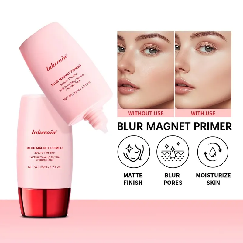 Blur Magnet Primer & Pemadam Foundation Stick Liang Tahan Lama Meminimumkan Solekan Muka Licin Kawalan Minyak Hadiah Krismas Matte