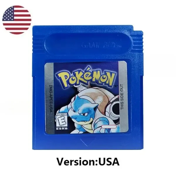Cartouche de jeu vidéo Pokemon 16 bits, plusieurs styles, rouge, bleu, cristal, doré, vert, argent, jaune, carte de Console GB/SP
