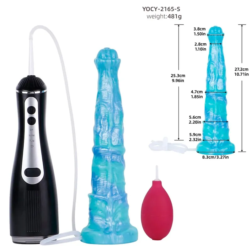 Silicone Electric Squirting Fantasy Dildos with Suction Cup Prostate Massager Ejaculating Penis Sex Toys For Women Men