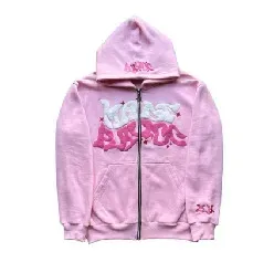 Zipper hooded sweatshirt with retro American letters suitable for men and women wearing Y2K jacket autumn/winter cardigan