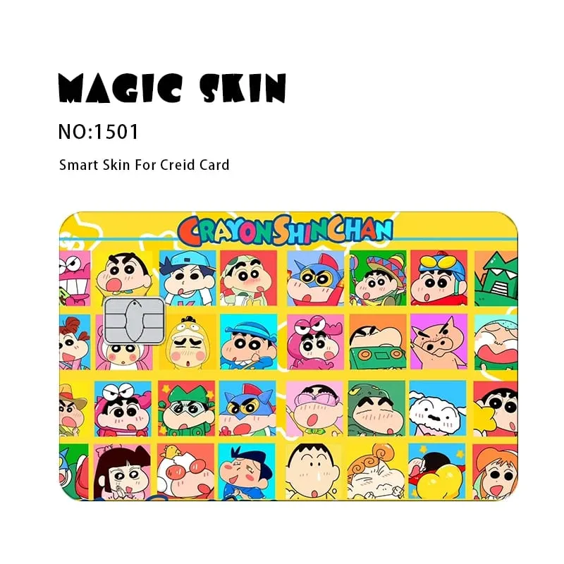 Anime Crayon Shin-Chan Matte Sticker Film Tape Skin for Credit Card Debit Card Cartoon Waterproof Stickers Small Chip Gifts Toys — image 8