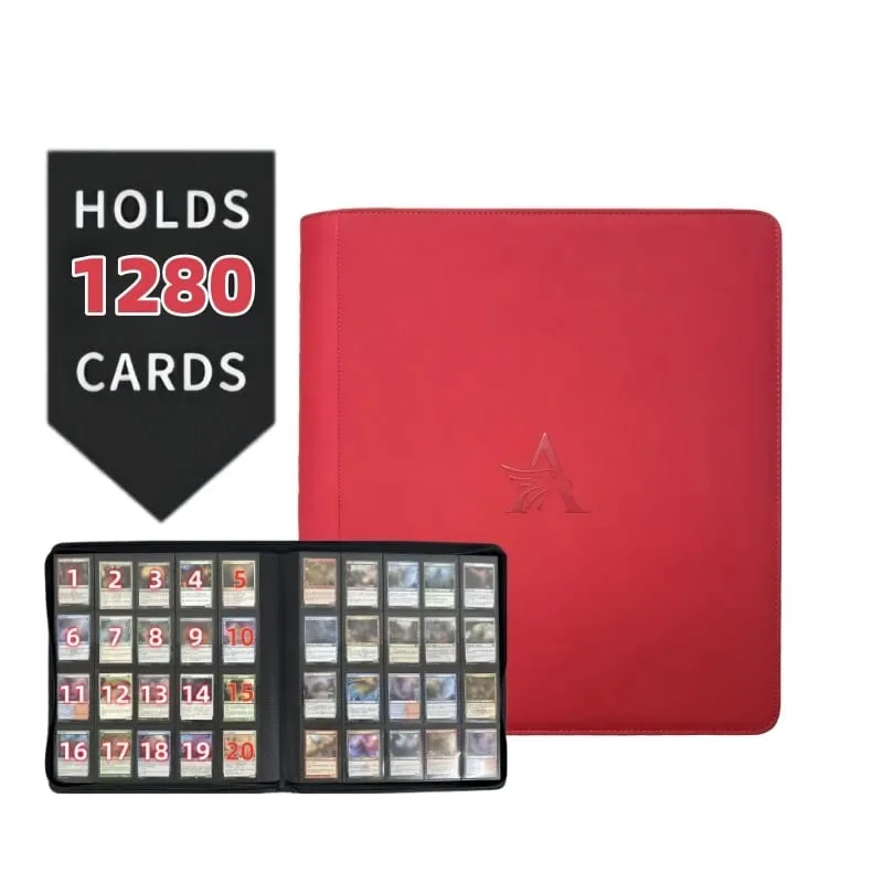 20 Pocket - Premium Trading Card Binder Holds 1280 Cards Ultimate Protection for TCG & Sports Cards. Collector's Dream 6 Colors