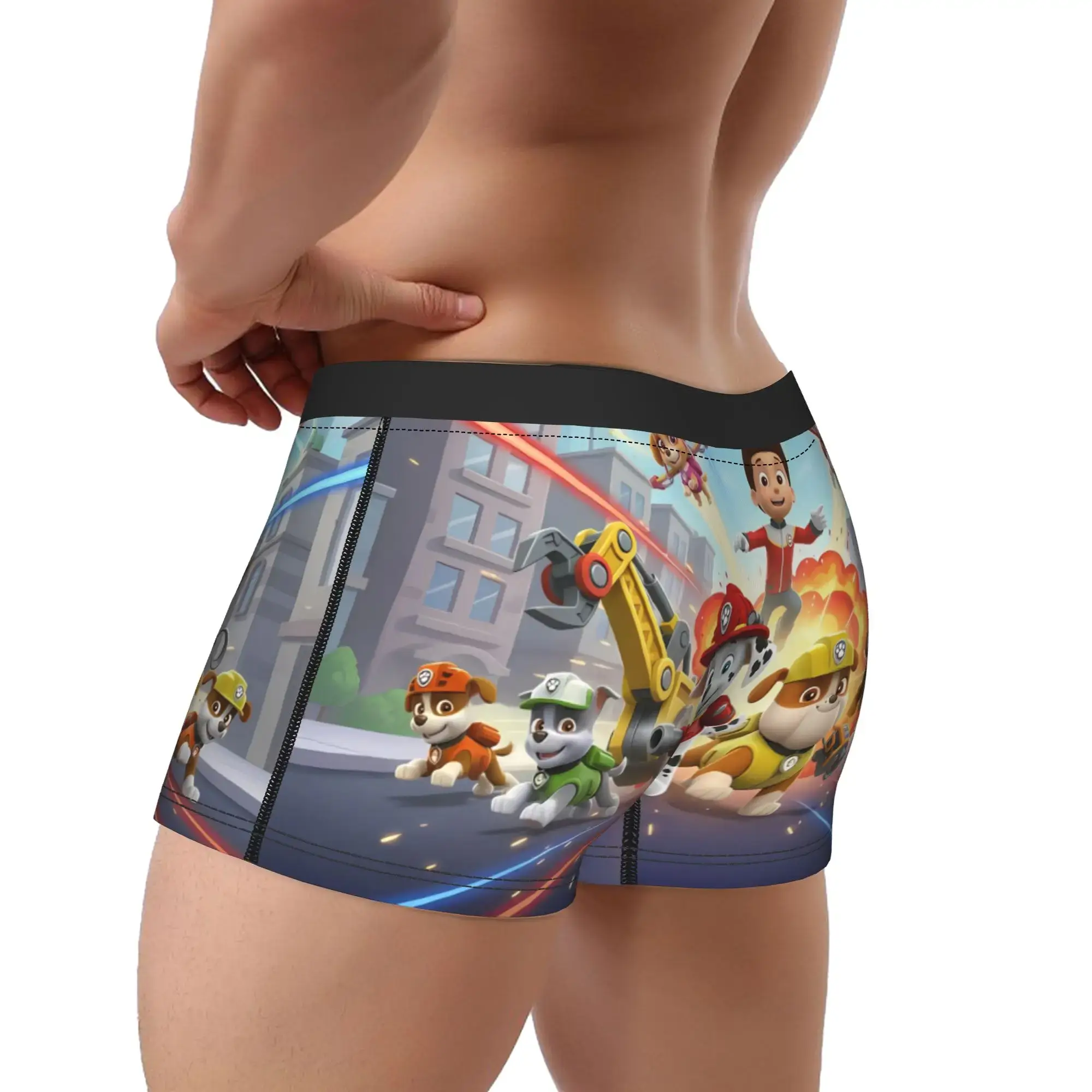 Paw Dogs Patrols 後備箱內褲高品質設計平角內褲透氣男士內褲大碼 2XL
