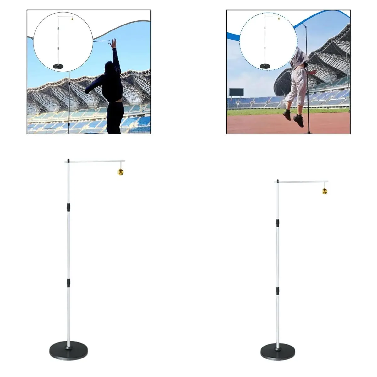 Vertical Jump Tester Floor Standing Jump Training Tool Steel Structure for Sports Schools and Home Exercise Measurement