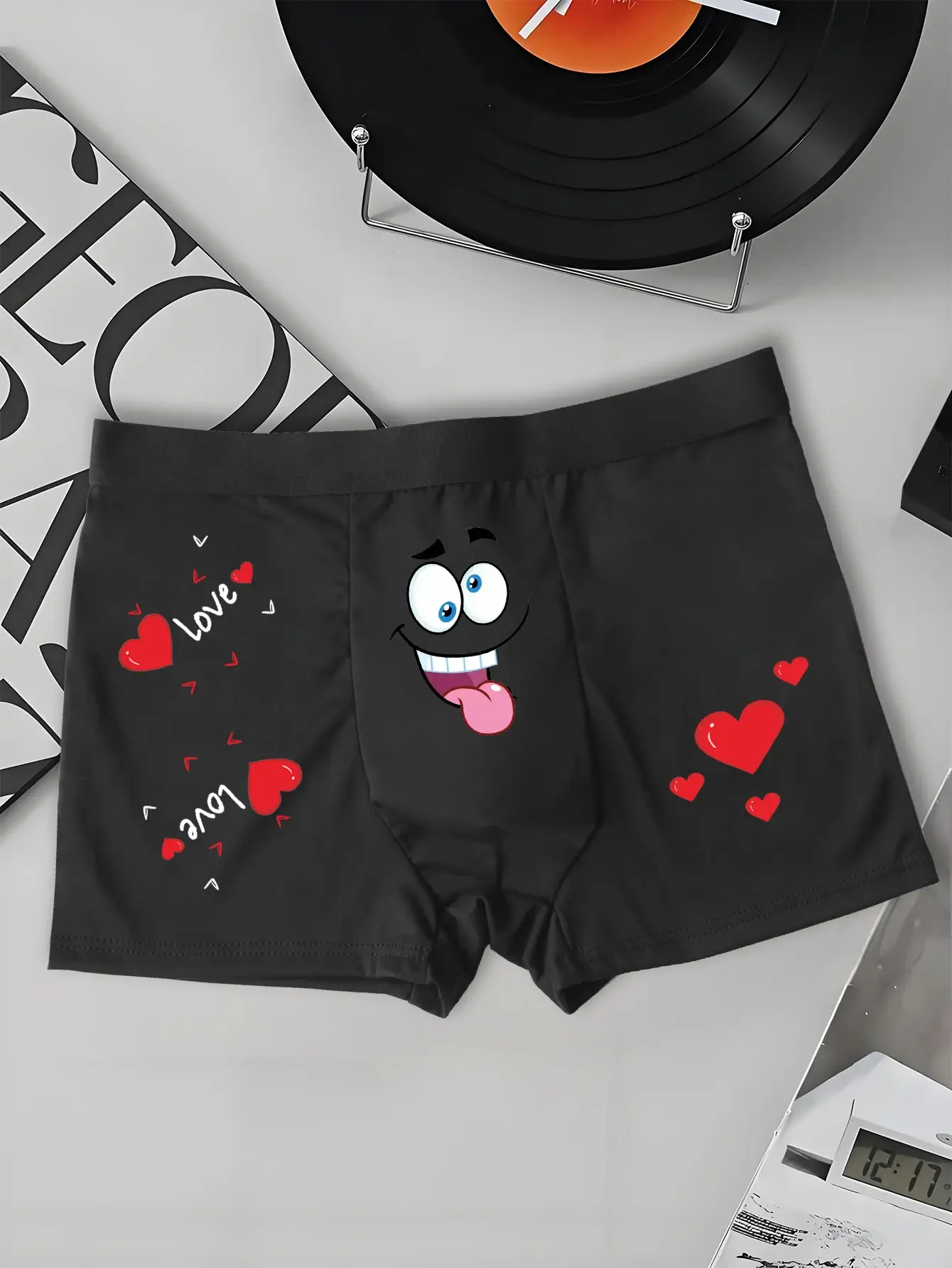 Boxershorts för män med resår i midjan, mjuka boxershorts med tryckta intressanta uttryck, underkläder med stretchig passform för vardagsbruk