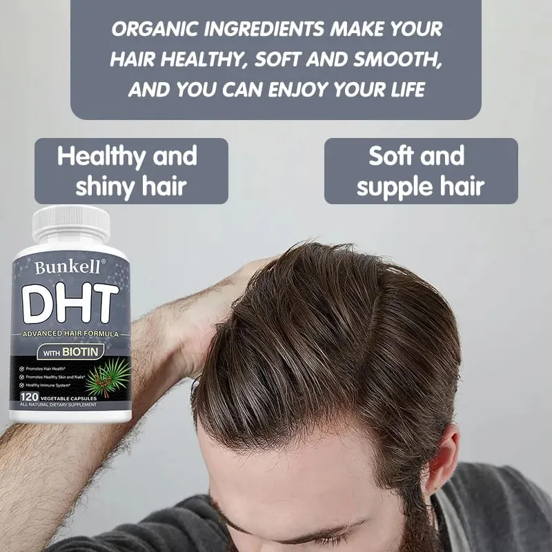 DHT Blocker Premium Hair Care Formula with Biotin Supplement Support Healthy Hair Skin and Nails Promote Immune System