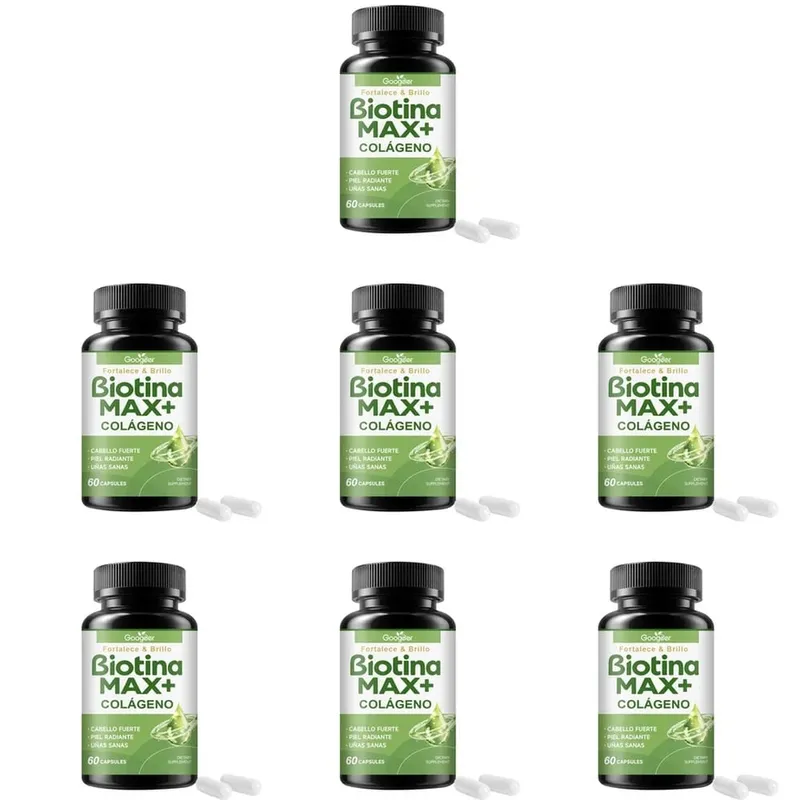 Googeer Biotin Collagen Capsules for Hair Skin and Nail Support with Zinc Selenium and Hydrolyzed Keratin Extract 60 Capsules