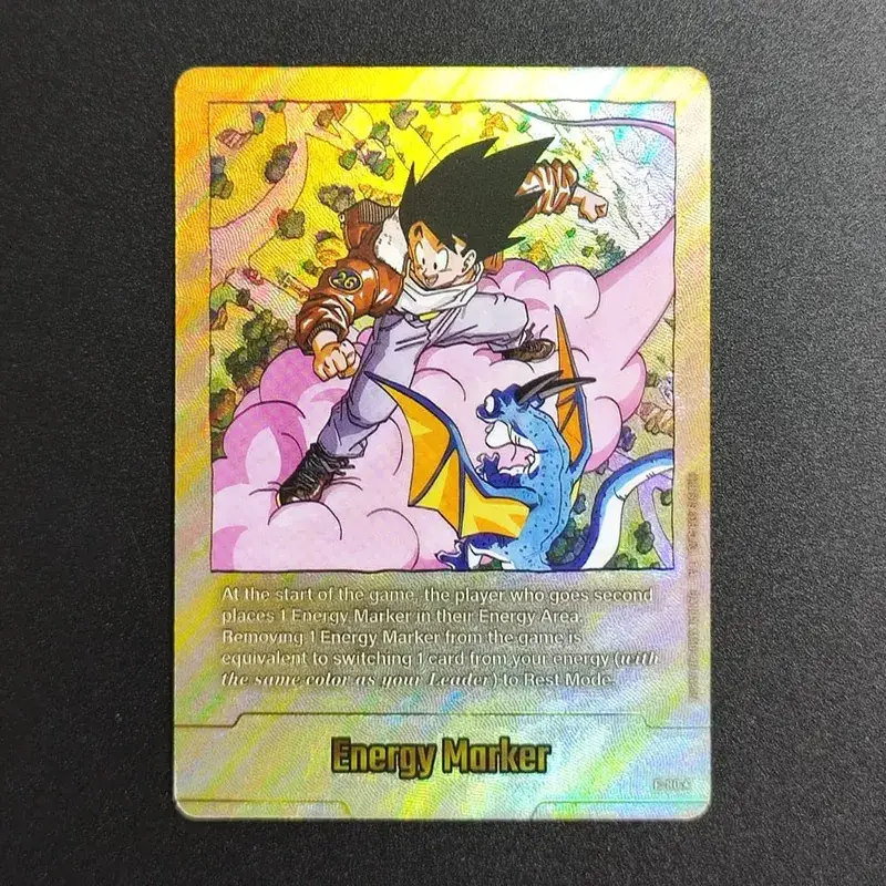 Self Made English Dragon Ball Super Fusion World Energy Markers Gold DBSFW_EM Son Goku Game Collection Flash Card Toy