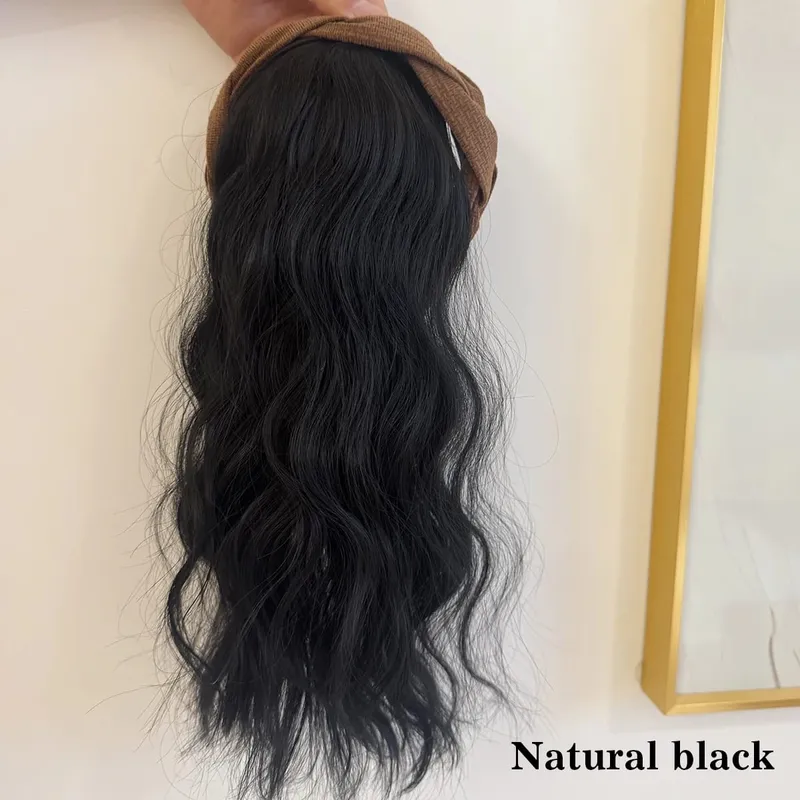 باروكة شعر صناعية من الأعلى، رأس مجعد بديل، باروكة شعر نسائية مقاومة للحرارة، وصلة شعر مستعار