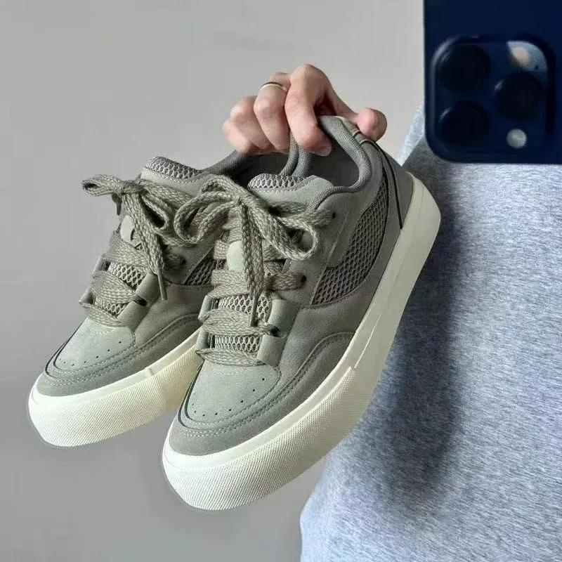 Men No Decor Canvas Shoes Pure Color Low Top Lace Up Casual Sneakers Resistant Flat Sole All Match Street Daily Shoes