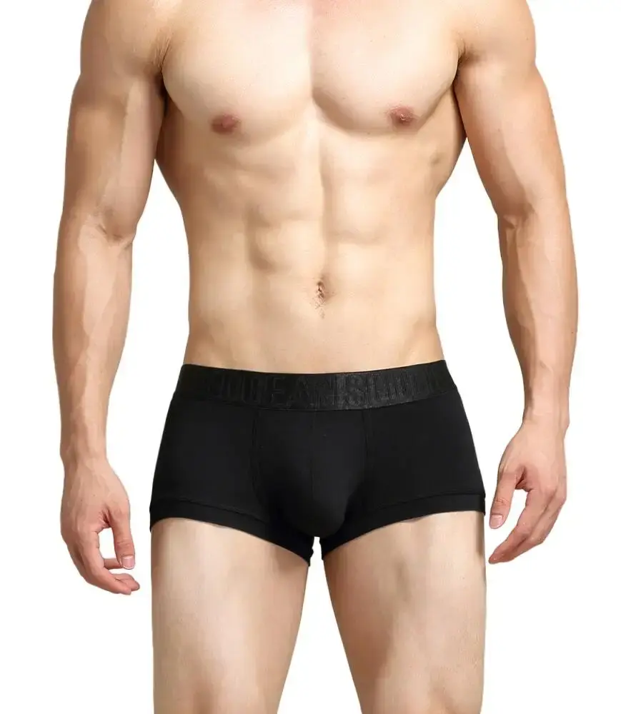 Heren boxershorts van ademend katoen, U-bolle buidel, lage taille, zacht stretchondergoed voor dagelijks casual en intiem gebruik