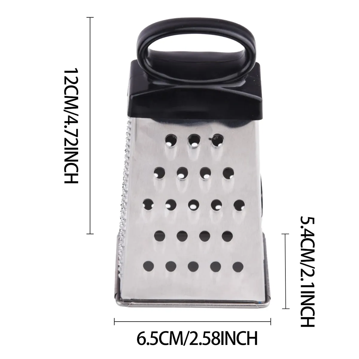 1pc Mini Size 4-Sided Stainless Steel Grater Professional Cheese Grater for Parmesan Cheese Vegetables Kitchen Tools