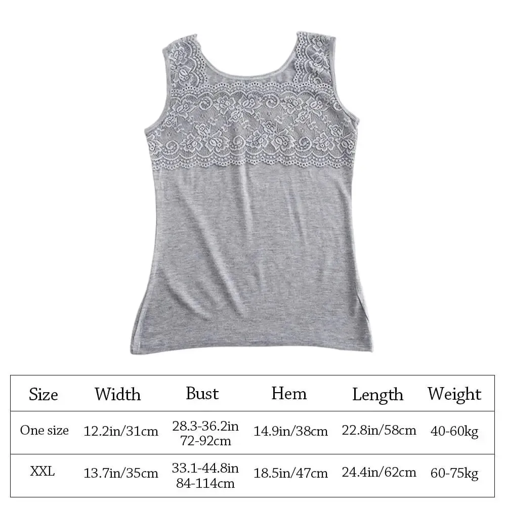 Casual U Neck Summer Tank Tops Sleeveless Slim Fitted Tops With Lace Camisoles Cami Top Shirt for Women With Lace — image 6