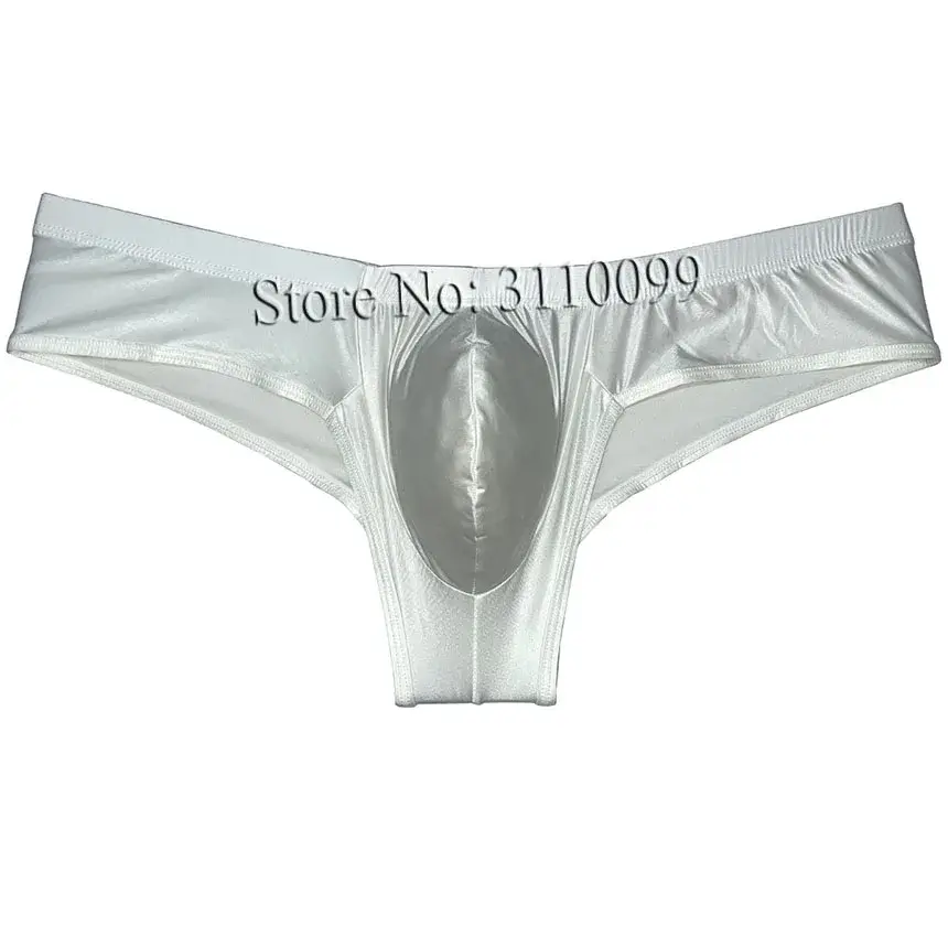 Cuecas boxer masculinas de seda brilhante mini biquíni melhoram bolsa boxers de biquíni — image 10