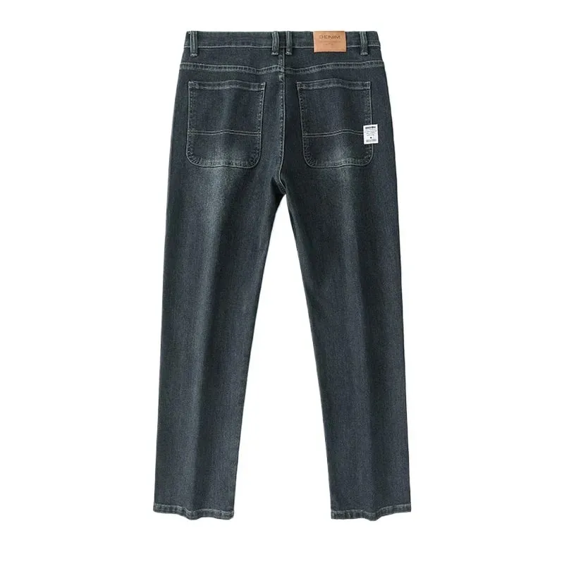 2025 New Style Y2 Spring and Autumn Loose Jeans Men's Baggy Straight Wide Leg Business Casual Pants Brand Men's Clothing