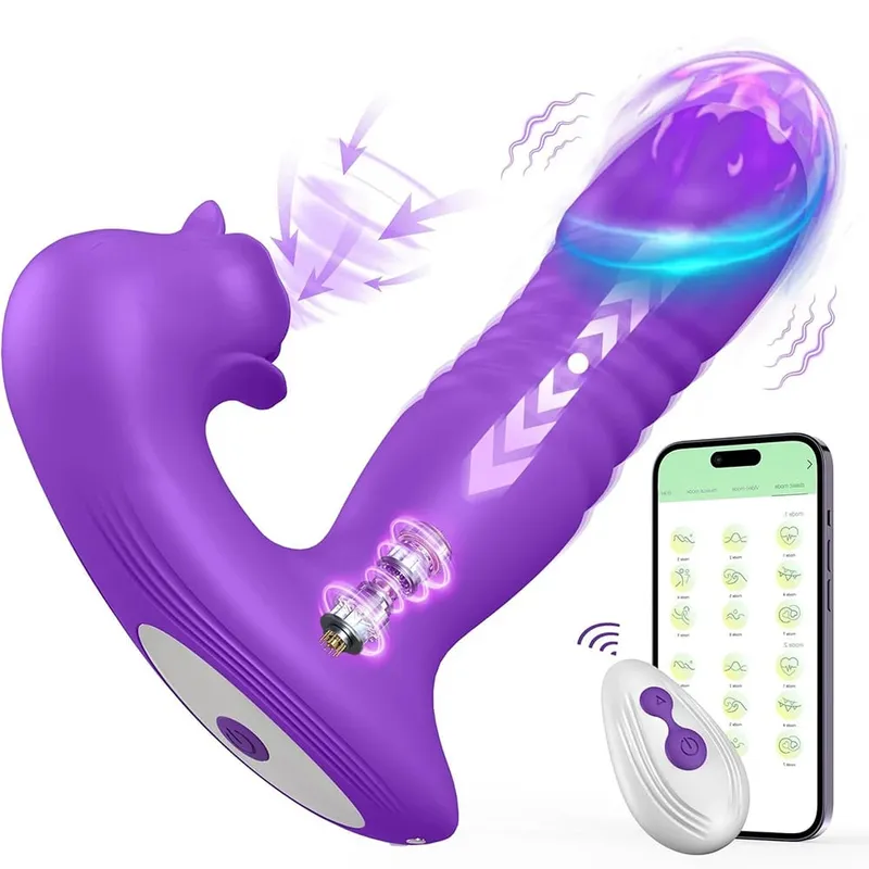 APP Control Thrust Vibrator Strong Sucking Female Wearable G-spot Clitoris Stimulator Female Clitoris Masturbator Dildo Sex Toys