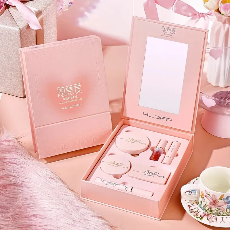 Random Love Yao Color Makeup Set Hadiah High-End Hadiah Hari Valentine Hadiah Hari Valentine Gincu Kusyen Set Solek