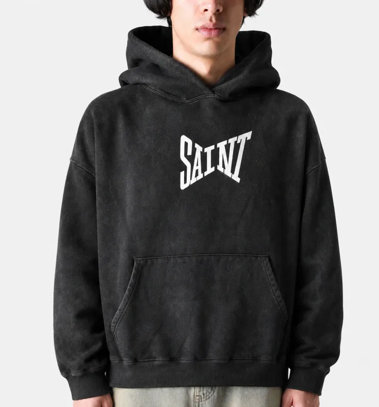 Saint Arrival Hooded Oversize Hoodie Coat Black Cotton New Men Women Hoodies