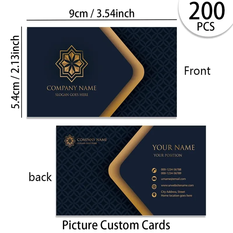 200/500/1000pcs Customizable Cards Personalized Business Cards with Acrylic Storage Box Matte Film Thank You Invitations