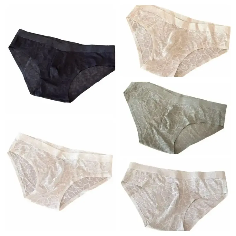 Underpants 3D Bulge Pouch Men's Underwear Lingerie Transparent Mesh Panties Low Waist Thin Triangle Panties Men