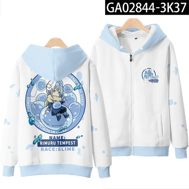 Anime Rimuru Tempest 3D Print Hoodies Men Women Long Sleeve Sweatshirt Harajuku Streetwear Coat Cosplay Costume