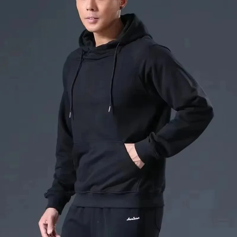 Men's and Women's Solid Color Pocket Hoodies Sports Fitness Sweatshirts Fashionable Casual Pullovers Multi Color